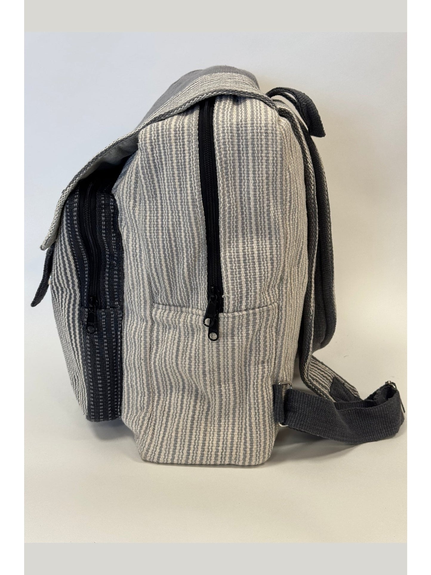 Bikram Grey Right Backpack | Organic Cotton