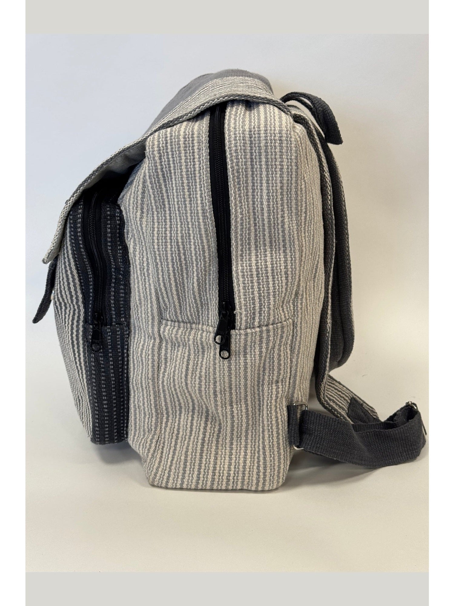 Bikram Grey Right Backpack | Organic Cotton
